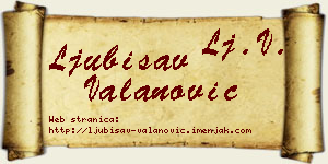 Ljubisav Valanović vizit kartica